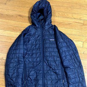 Patagonia Men's Nano Puff Hoodie Jacket Navy Blue Size Small
